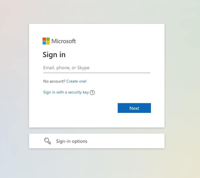 excel sign up to microsoft
